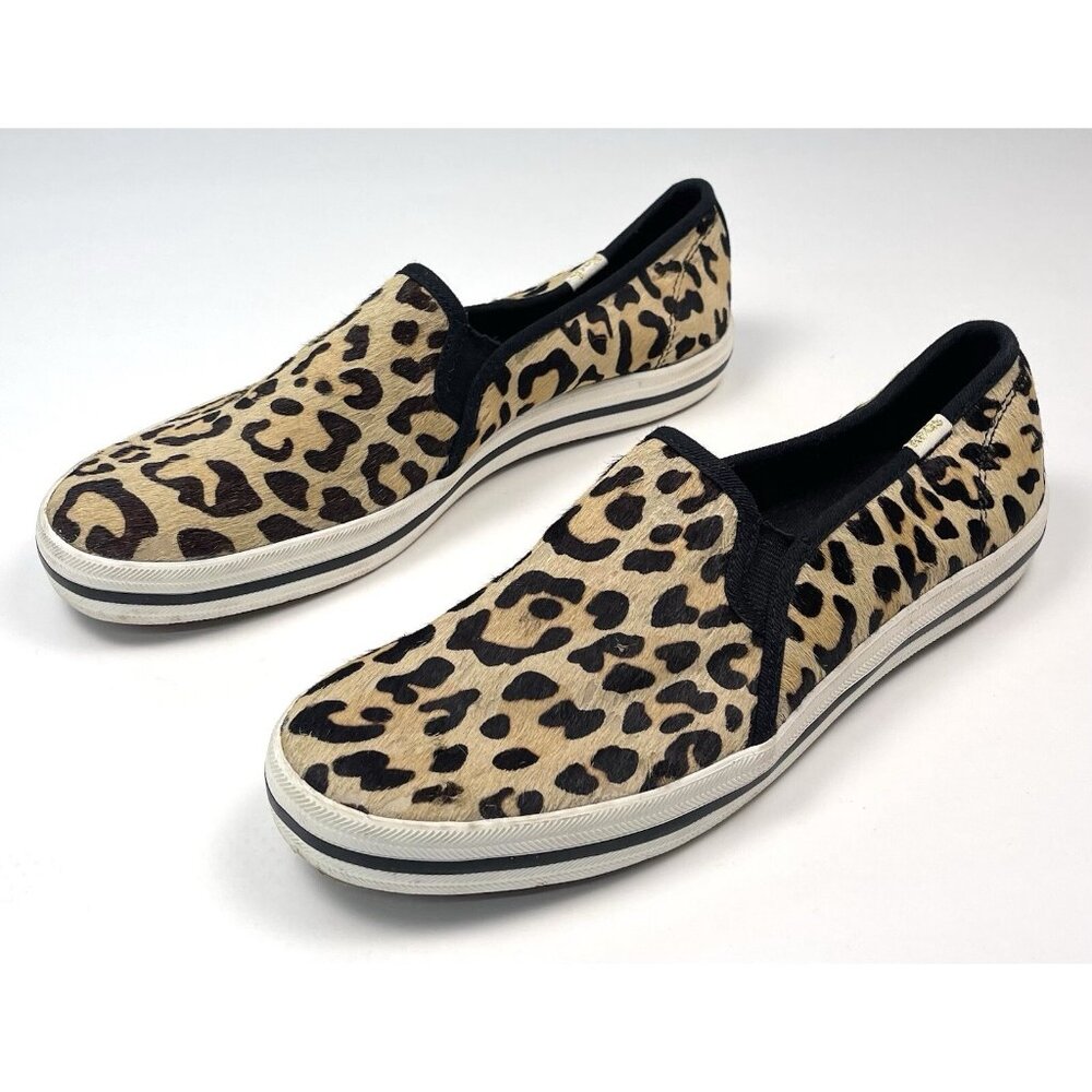 KEDS for KATE SPADE NY Womens US 8 Leopard Cow Hide SNEAKERS Shoes WH57797 EUC - Picture 2 of 8